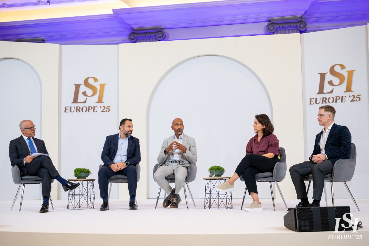Panelists on stage at LSI Europe 2025, discussing the new era in medtech